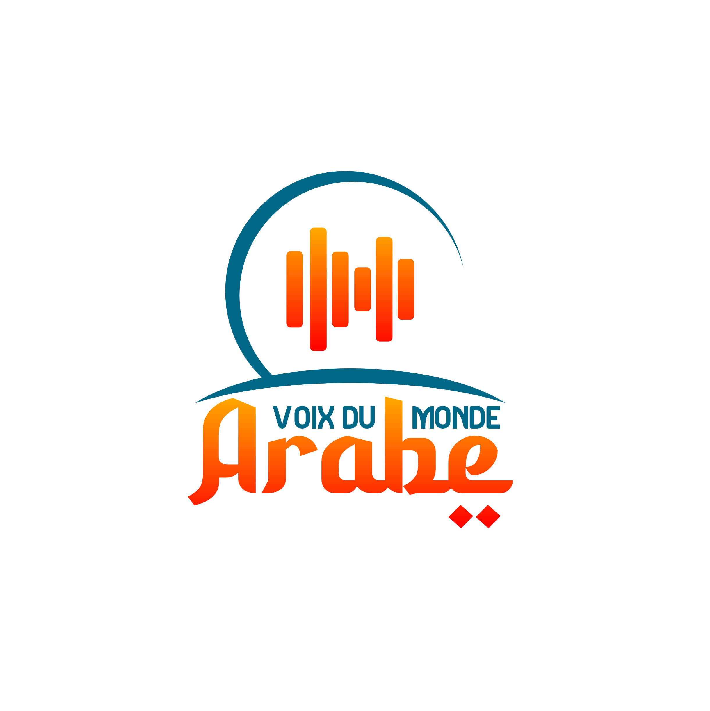 Logo de Voix du Monde Arabe flottant